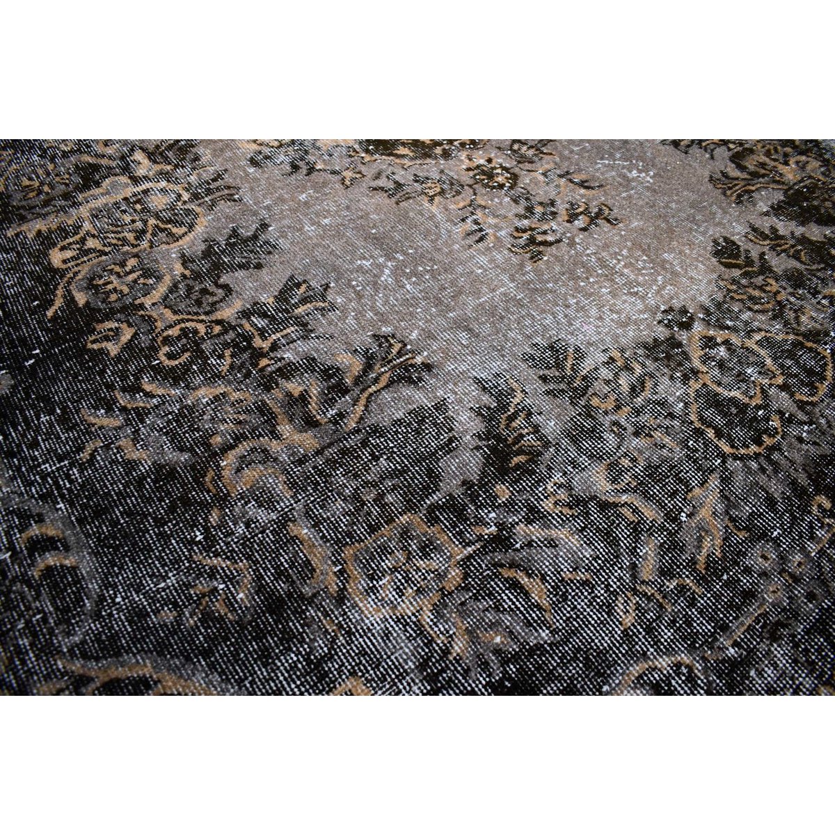 Grijs super vintage vloerkleed - 290x174 cm - HANDGEMAAKT