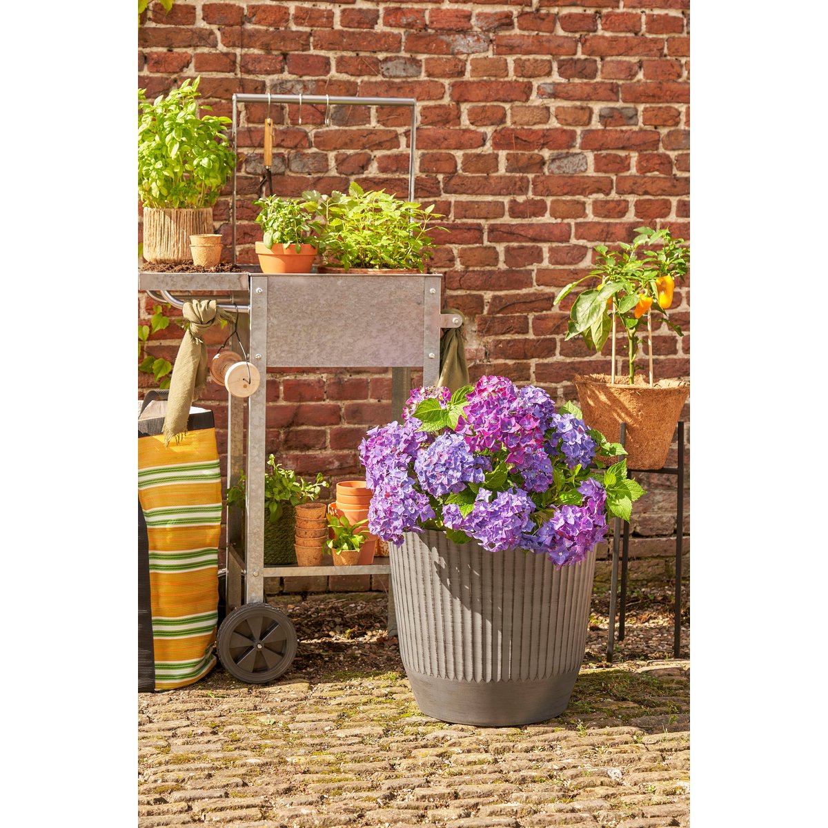 Rio Bloempot voor Buiten - H40,5 x Ø45 cm - Donkergrijs