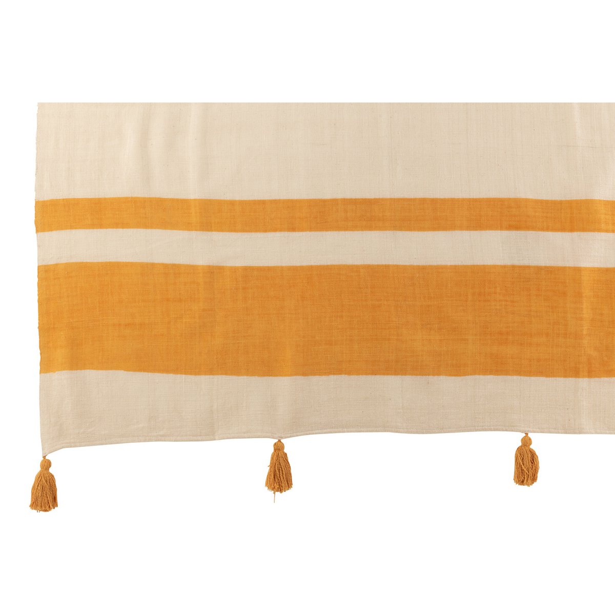 J-Line Plaid Strand Groeven Katoen Oker