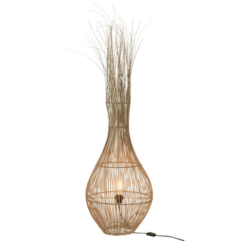 J-Line Staanlamp Peer Stokjes Kokosnoot Naturel
