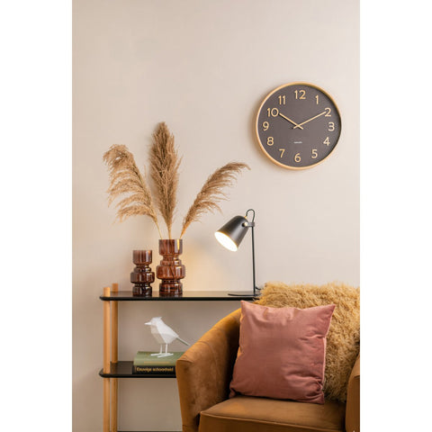 Wandklok Puur Houtnerf Medium