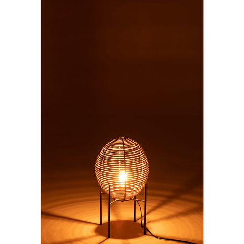 J-Line Op Frame Rattan tafellamp - jute/ metaal - naturel