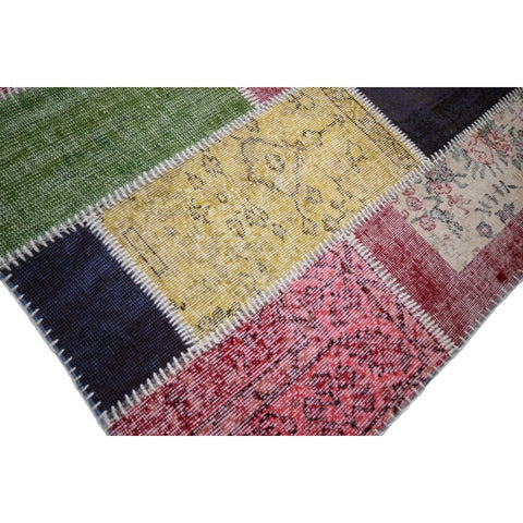Patchwork vloerkleed - 173x120 cm - HANDGEMAAKT