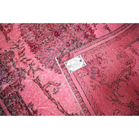 Roze vintage vloerkleed - 197x111 cm - HANDGEMAAKT