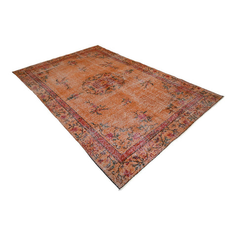 Oranje vintage vloerkleed - 284x184 cm - HANDGEMAAKT