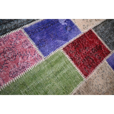 Patchwork vloerkleed - 178x118 cm - HANDGEMAAKT