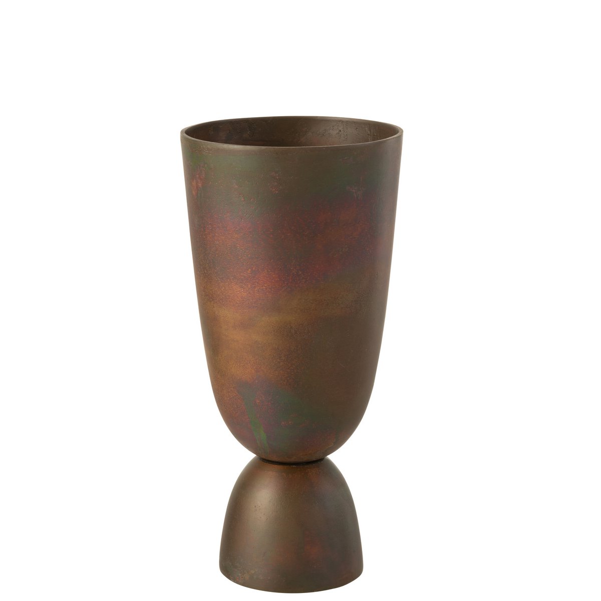 J-Line vaas Thor - bloemenvaas - aluminium - brons - small - 40 cm
