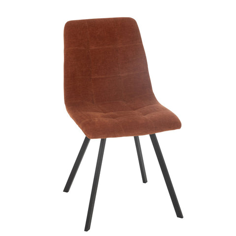 J-Line Eetstoel Clark Metaal/Polyester Roest