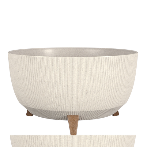 Doppio Bloempot op Poten - H22 x Ø47 cm - Polypropyleen - FSC Mix - Off White