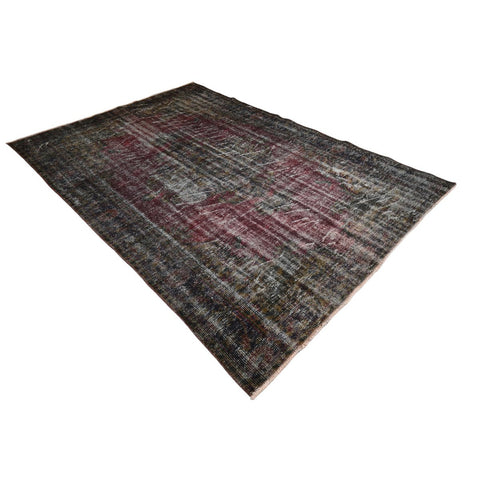 Grijs vintage vloerkleed - 266x183 cm - HANDGEMAAKT