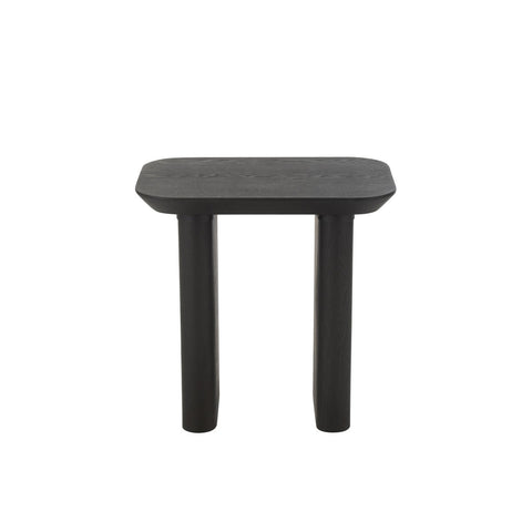J-Line Bijzettafel Dun Fineer/Spar Hout Zwart