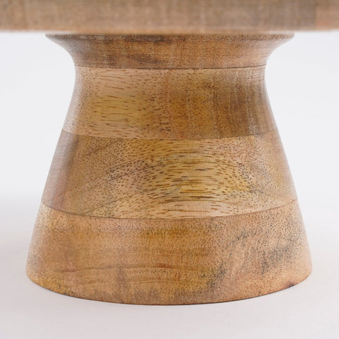 Tallo Taartplateau - H10 x Ø30 cm - 100% FSC Mangohout - Lichtbruin