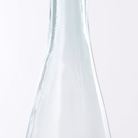 Kyara Fles Vaas - H100 x Ø20 cm - Gerecycled Glas - Transparant