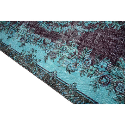 Turquoise vintage vloerkleed - 290x178 cm - HANDGEMAAKT