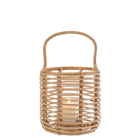 J-Line lantaarn Ellen - rotan - naturel