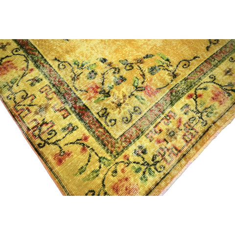 Geel vintage vloerkleed - 270x166 cm - HANDGEMAAKT