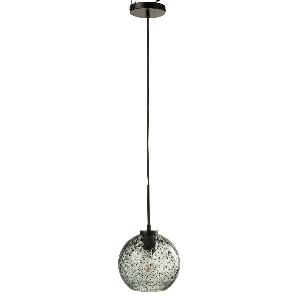 J-Line Spikkel Bol hanglamp - glas - grijs - S