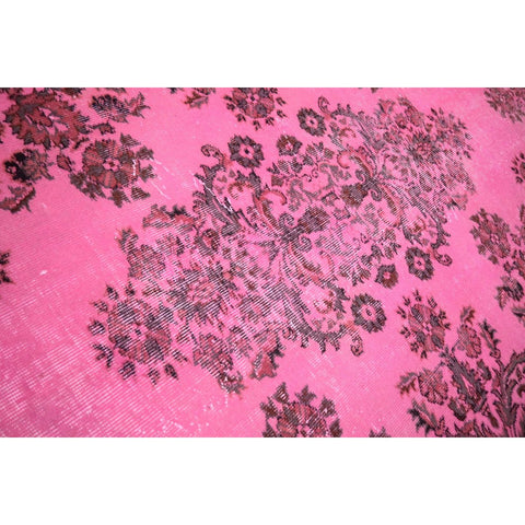 Roze vintage vloerkleed - 265x153 cm - HANDGEMAAKT
