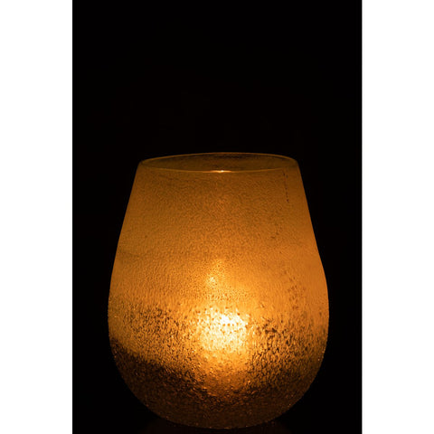 J-Line lantaarn Scavo - glas - aqua - groot