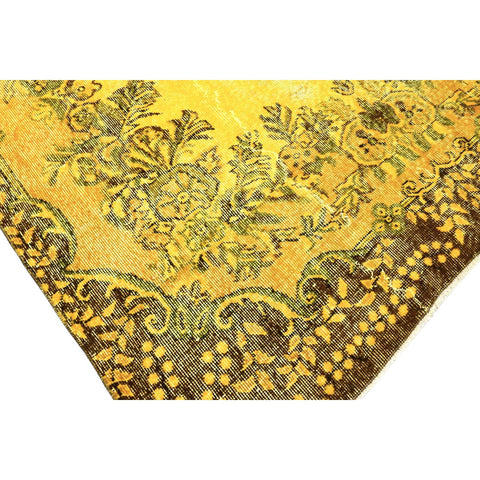 Geel vintage vloerkleed - 290x163 cm - HANDGEMAAKT