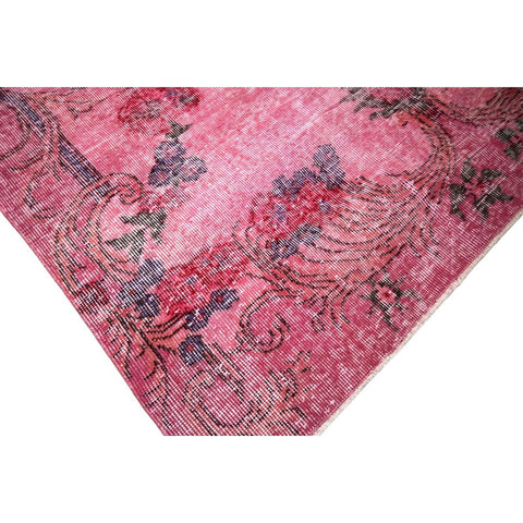 Roze vintage vloerkleed - 255x156 cm - HANDGEMAAKT