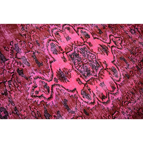 Roze vintage vloerkleed - 277x163 cm - HANDGEMAAKT