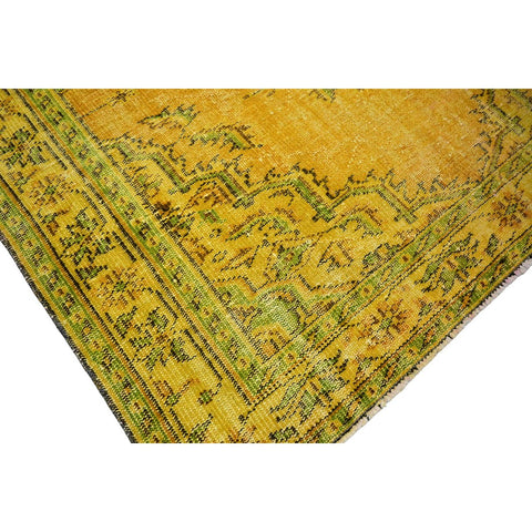 Geel vintage vloerkleed - 245x158 cm - HANDGEMAAKT