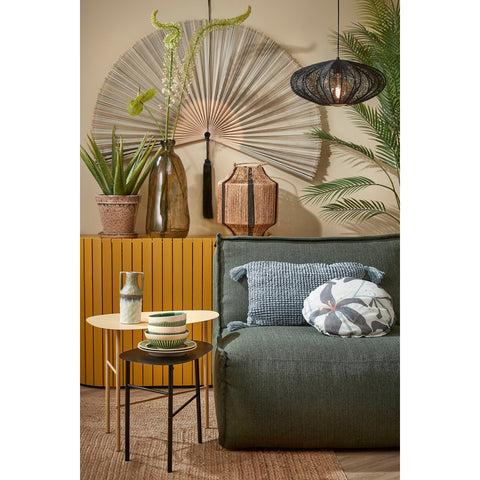 Fonda Bijzettafel - L56 x B38 x H48 cm - Metaal - Lichtgeel