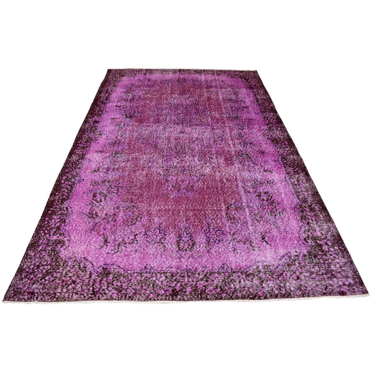 Super vintage paars vloerkleed - 287x176 cm - HANDGEMAAKT