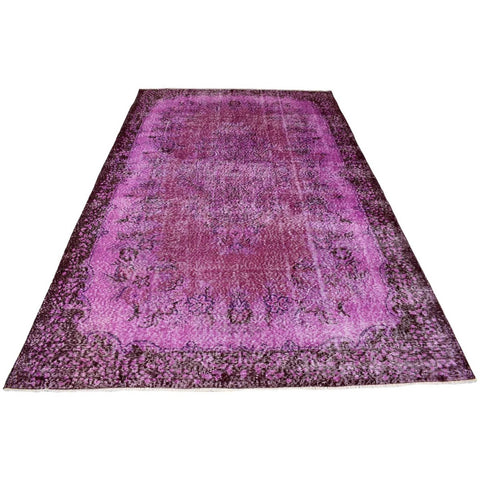 Super vintage paars vloerkleed - 287x176 cm - HANDGEMAAKT