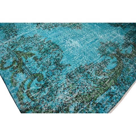 Turquoise vintage vloerkleed - 278x162 cm - HANDGEMAAKT