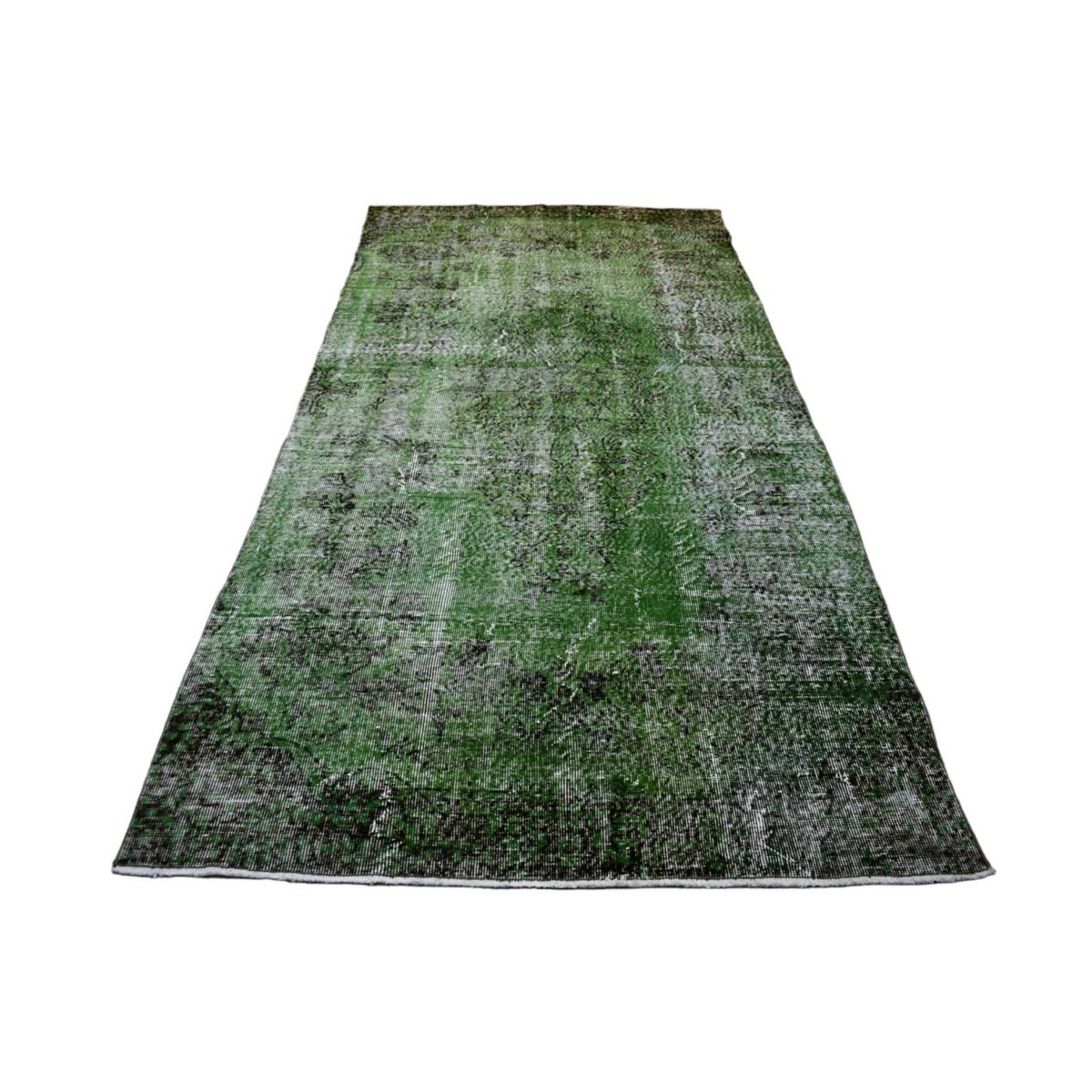 Groen vintage vloerkleed - 268x144 cm - HANDGEMAAKT