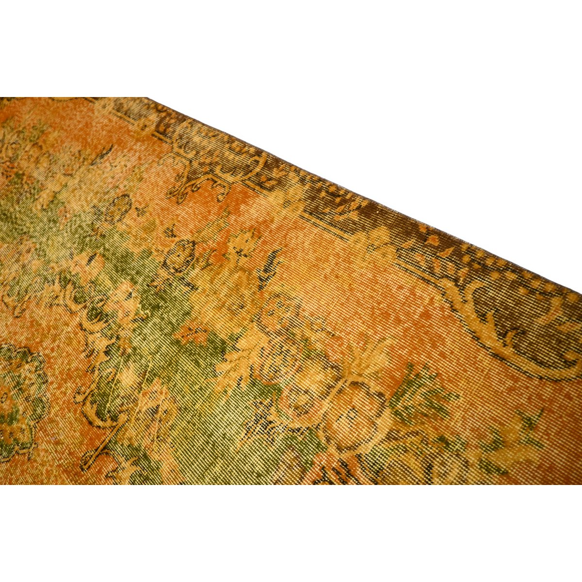 Geel vintage vloerkleed - 283x167 cm - HANDGEMAAKT