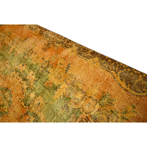Geel vintage vloerkleed - 283x167 cm - HANDGEMAAKT