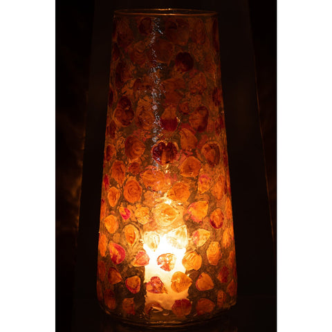 J-Line vaas Gerard - glas - amber - 36.50 cm hoog