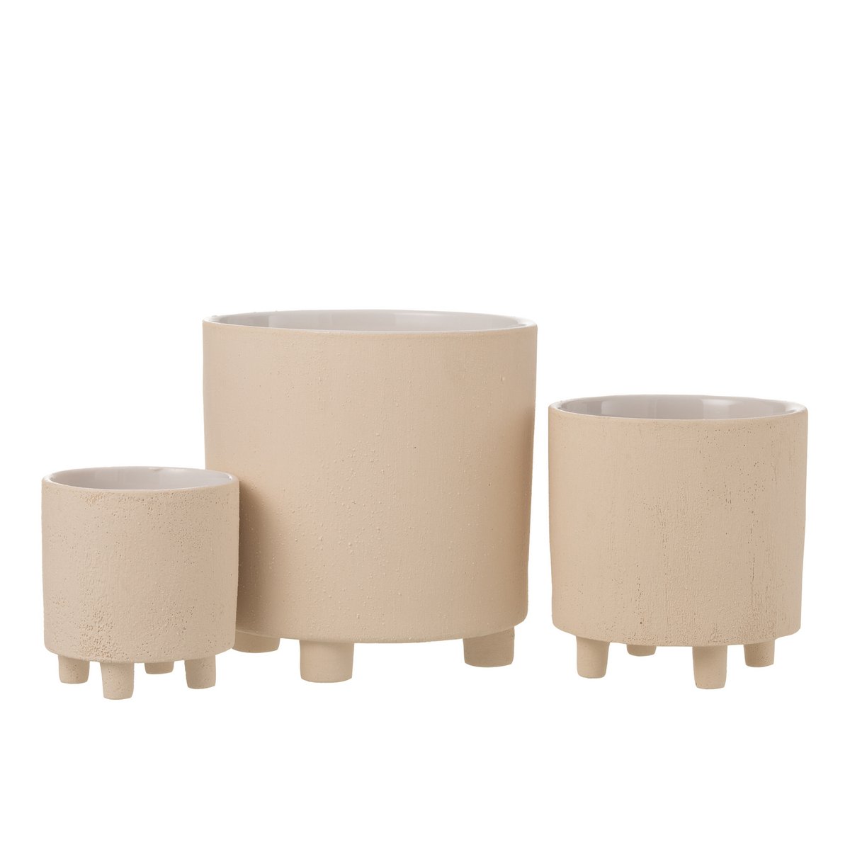J-Line bloempot Zand - keramiek - beige - large - Ø 26.00 cm