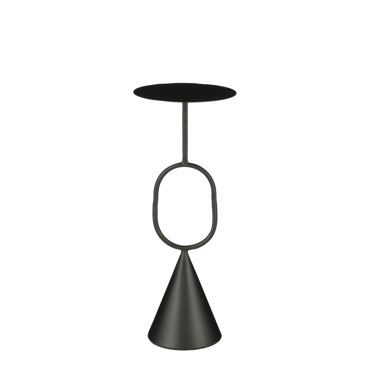 Ruben Plantentafel - H60 x Ø24 cm - Metaal - Zwart