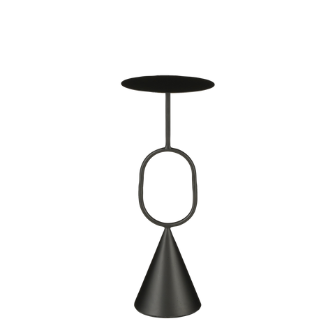 Ruben Plantentafel - H60 x Ø24 cm - Metaal - Zwart