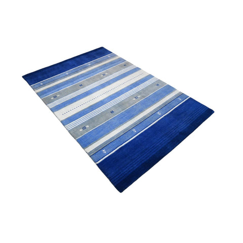Blauw Gabbeh vloerkleed - 180x120 cm - HANDGEMAAKT