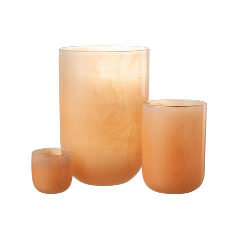 J-Line vaas Corrie - glas - koraal - large