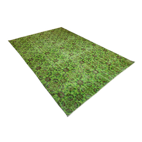 Groen vintage vloerkleed - 290x190 cm - HANDGEMAAKT