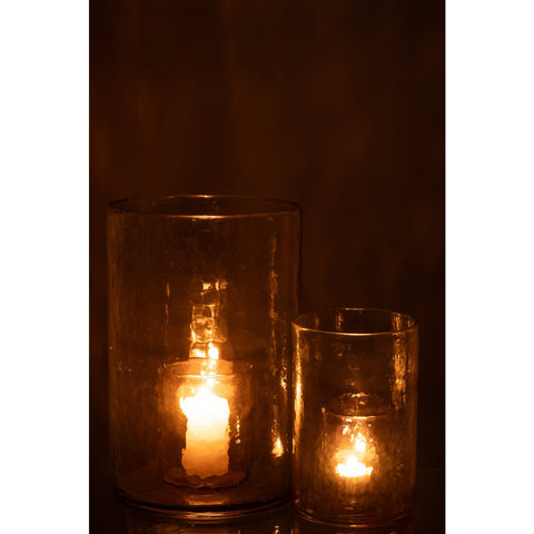 J-Line Windlicht Dubbel Glas Groen Large