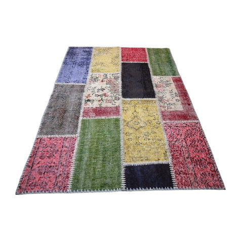 Patchwork vloerkleed - 173x120 cm - HANDGEMAAKT
