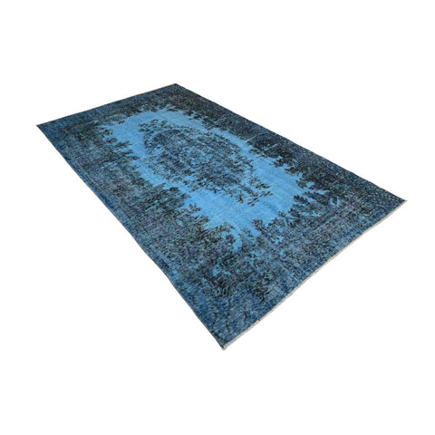 Blauw vintage vloerkleed - 272x155 cm - HANDGEMAAKT