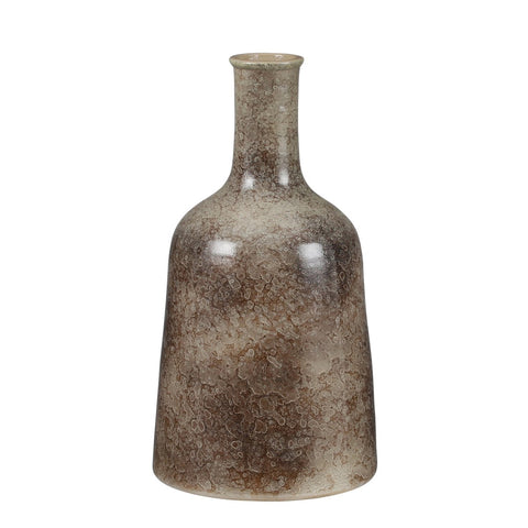 Oliver Fles Vaas - H35 x Ø22 cm - Terracotta - Bruin