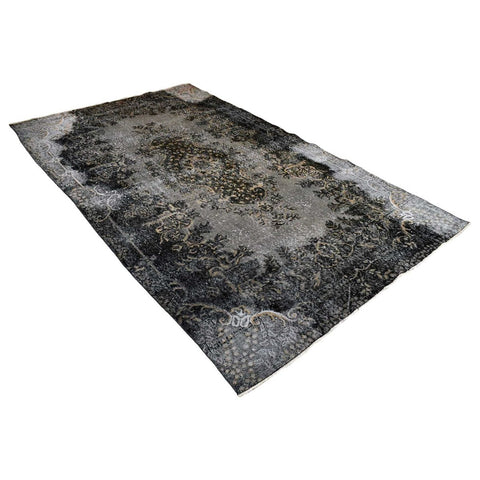 Grijs super vintage vloerkleed - 290x174 cm - HANDGEMAAKT