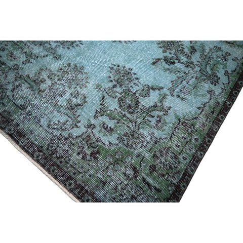 Blauw vintage vloerkleed - 216x114 cm - HANDGEMAAKT
