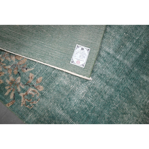 Groen vintage vloerkleed - 180x95 cm - HANDGEMAAKT