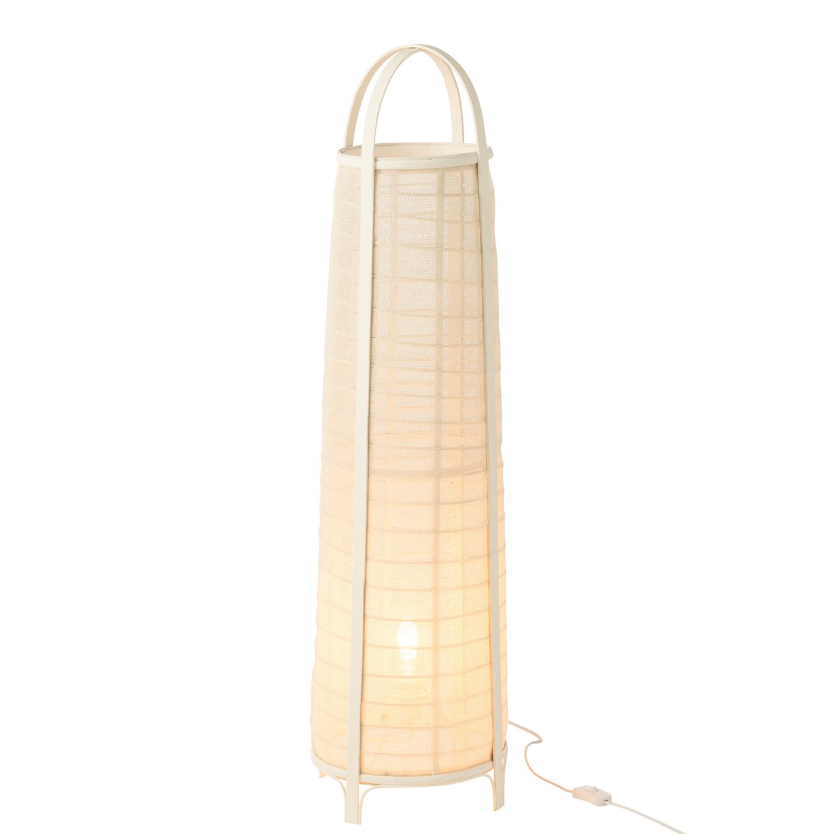 J-Line Lamp Don Katoen/Bamboe Wit