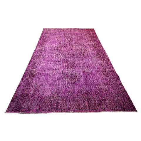 Paars vintage vloerkleed - 290x166 cm - HANDGEMAAKT